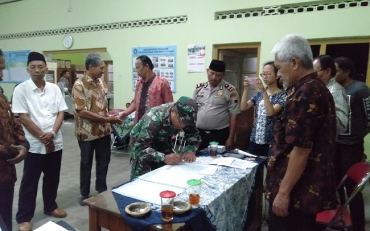 Danramil 06/Kebonarum Kapten Cba Mugiyono Hadiri Deklarasi Damai Pilkades Desa Pluneng