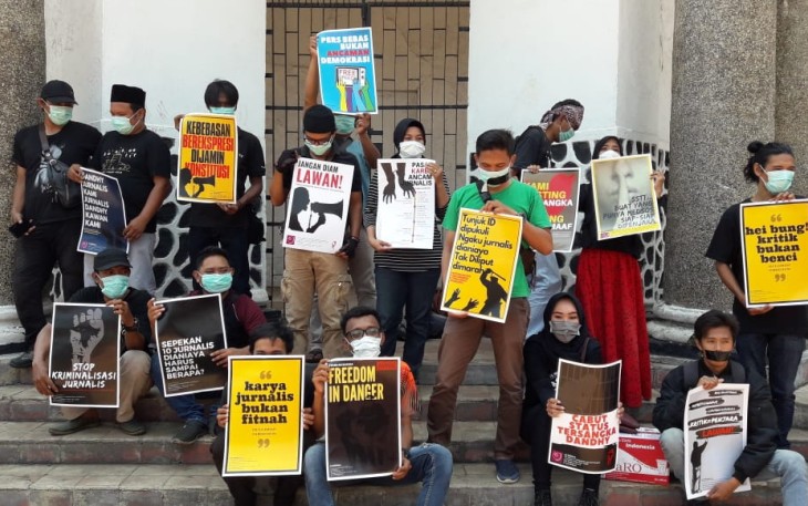 Demo AJI dan wartawan di Bengkulu pada Sabtu 28 September 2019