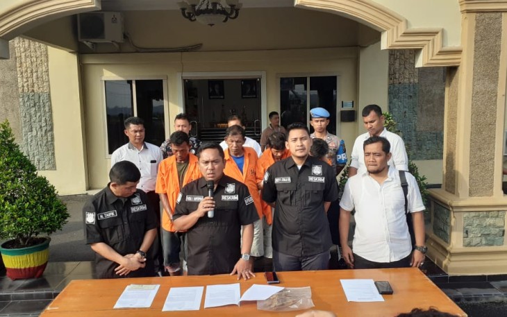Polres Asahan press release Tersangka dan Barang Bukti