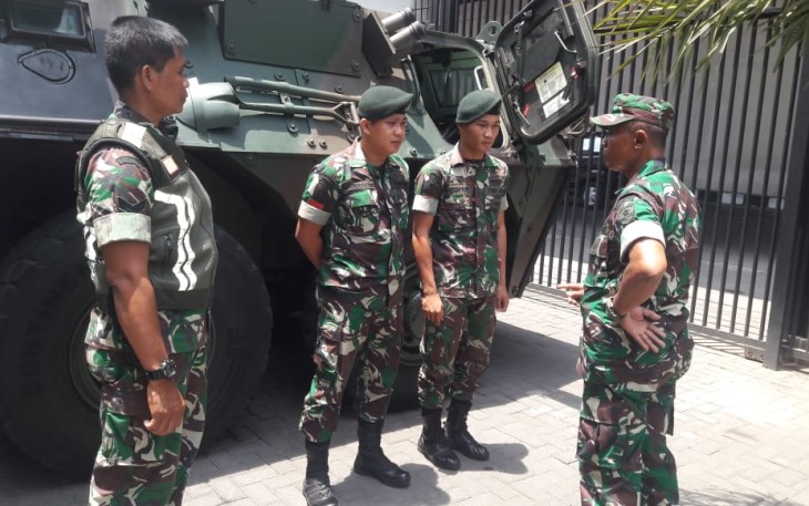 Pjs Danramil 04/Pulogadung cek Kesiapan Pasukan BKO
