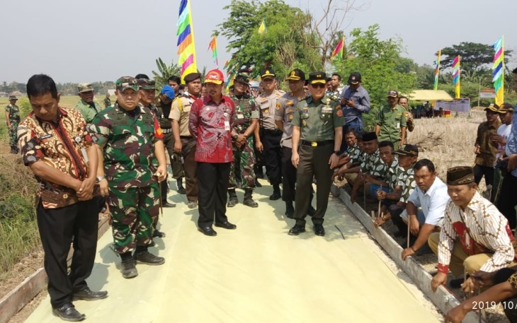 Aster Panglima TNI Wasev di lokasi Kegiatan TMMD 106 TA. 2019 Kodim 0509/Kab. Bekasi