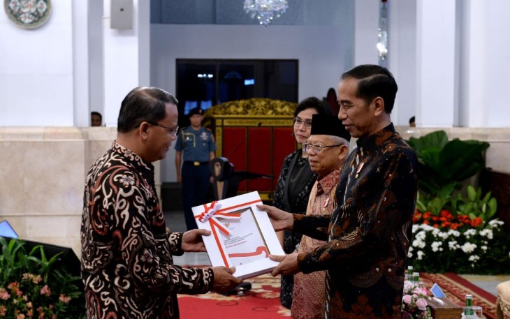 Gubernur Bengkulu Rohidin Mersyah Terima DIPA Tahun 2020 Dari Presiden RI Joko Widodo