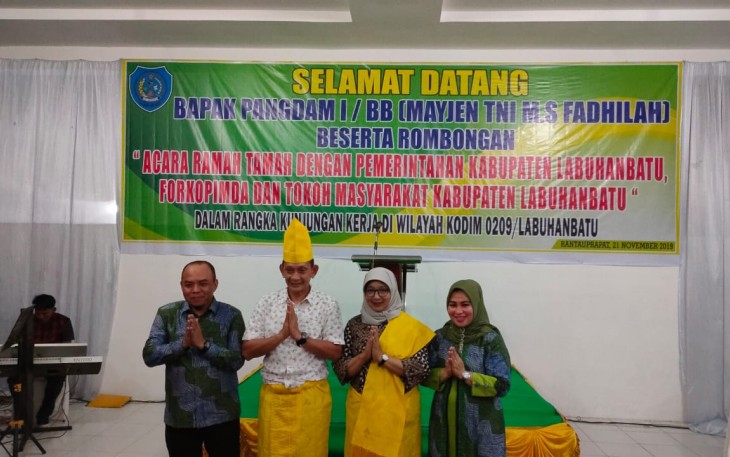 Temu Ramah Pangdam I/BB Dengan Pemkab dan Forkompinda serta Tomas Labuhanbatu Raya