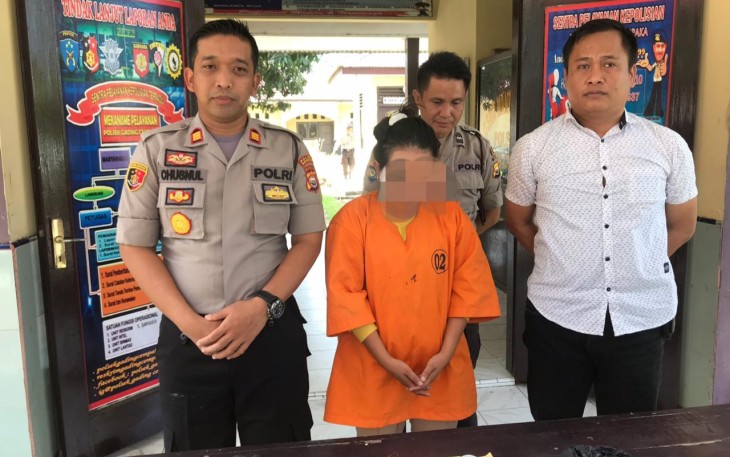 Polsek Gading Cempaka saat gelar konferensi pers