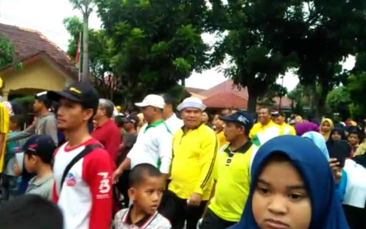 Jalan Santai Semarakkan HUT PGRI Ke 74 di Labuhanbatu