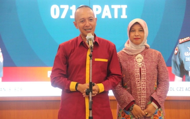 Letkol Arm Arief Darmawan ketika memberikan sambutan dalam acara kenal pamit