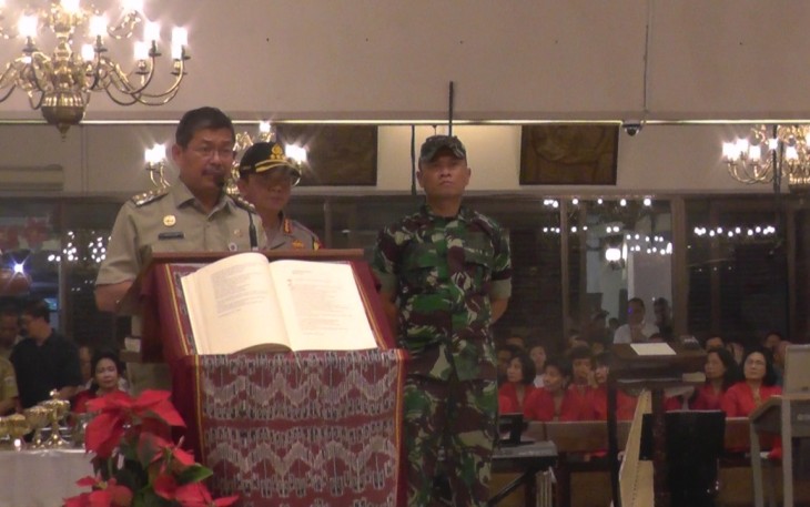 Pimpinan Tiga Pilar Jakarta Selatan Monitor Malam Perayaan Natal