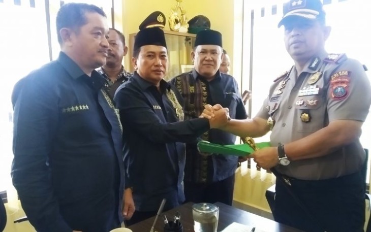 Pengurus Gemkara Kabupaten Batu Bara Pada Saat Audiensi ke Polres Batu Bara