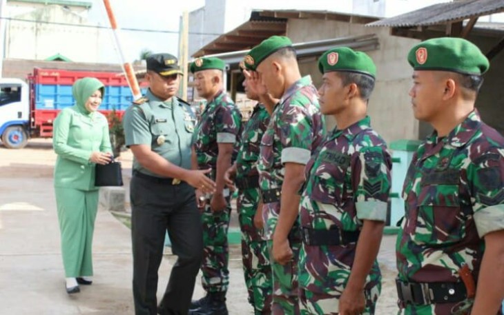 Dandim 0426 Tulang Bawang Disambut Koramil 426-03/Rawajitu