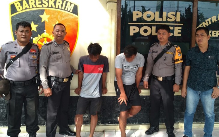 Dua pelaku Curat Hewan Ternak (tengah) yang berhasil diamankan Polisi