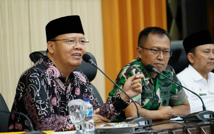 Gubernur Bengkulu Rohidin Mersyah Pimpin Rapat Koordinasi Kedatangan Presiden RI ke Bengkulu di Ruang Pola Pemda Provinsi Bengkulu