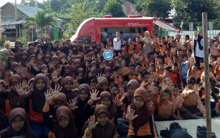 Siswa Siswi SD Negeri 13 Muara Dua Kota Lhokseumawe Mengikuti Sosialisasi Pencegahan Pemberantasan Penyalahgunaan Dan Peredaran Gelap Narkotika