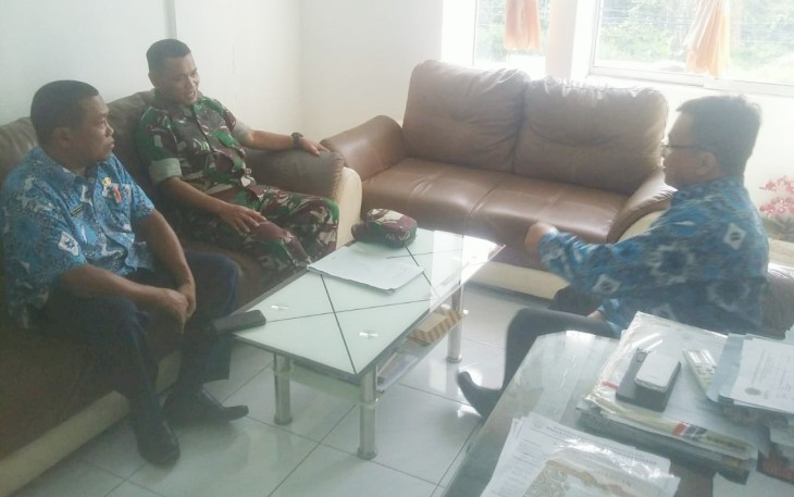 Danramil 11/KP Sarankan ke Kaban BPBD Labusel Bentuk Satgas Gul Karhutla