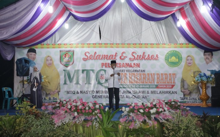 H Surya BSc Hadiri Pembukaan Pelaksanaan MTQ Ke-51 dan Festival Nasyid Tingkat Kecamatan Kota Kisaran Barat