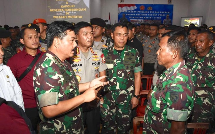 Panglima TNI Berikan Pengarahan Prajurit TNI-Polri di Morotai