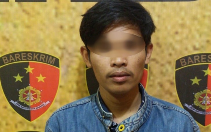 Pelaku saat diamankan