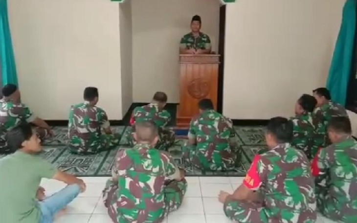 Danramil 04/Cikupa Lakukan Pembinaan Mental Rohani Anggota Koramil
