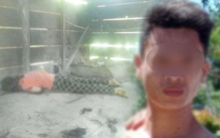 Terduga pelaku saat diamankan 