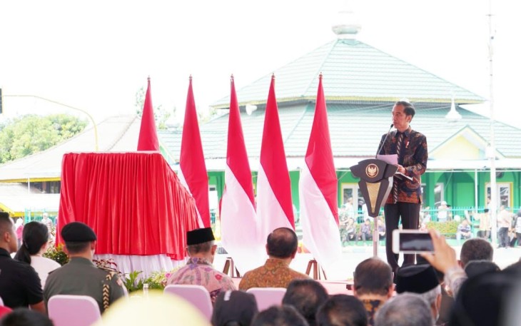 Presiden Joko Widodo meresmikan Monumen Pahlawan Nasional Ibu Agung Hj. Fatmawati Sukarno