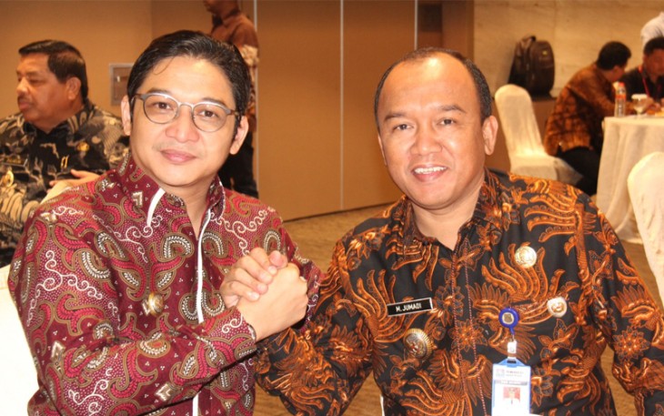 Wakil Wali Kota Palu Pasha saat bersama Wakil Wali Kota Tegal Jumadi