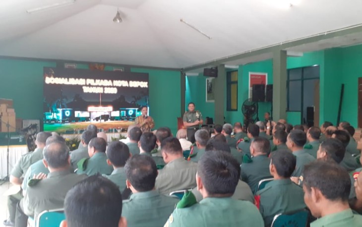 Ketua KPU Depok Sosialisasi Pilwakot 2020 di Kodim 0508/Depok 