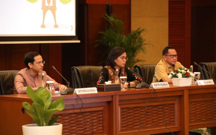 Mendagri saat konferensi pers di Gedung Kementerian Keuangan Republik Indonesia