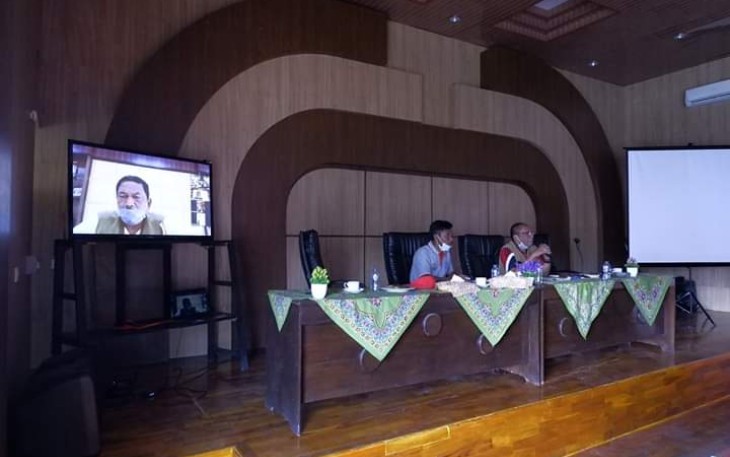 Bupati Bengkulu Utara Laksanakan Rakor Dengan Vidio Conference 