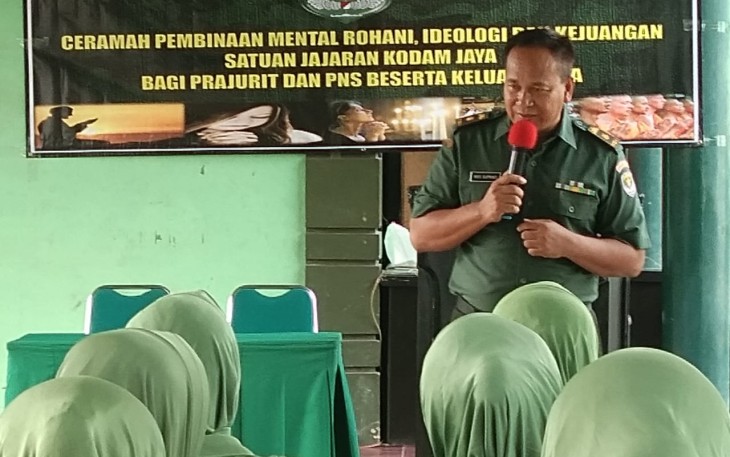Anggota Kodim 0506/Tgr terima Ceramah Bintal dari Bintaldam Jaya