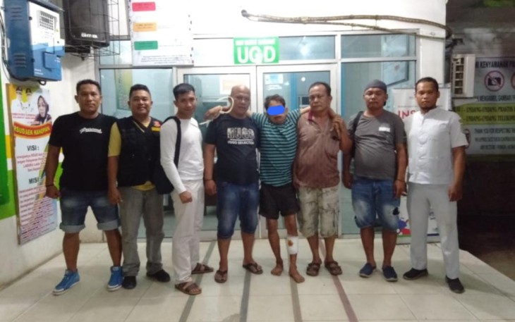 Pelaku (ditembak kakinya) saat diamankan