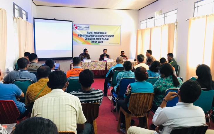 Panwaslu Distrik Kota Waisai Gelar Rapat Koordinasi