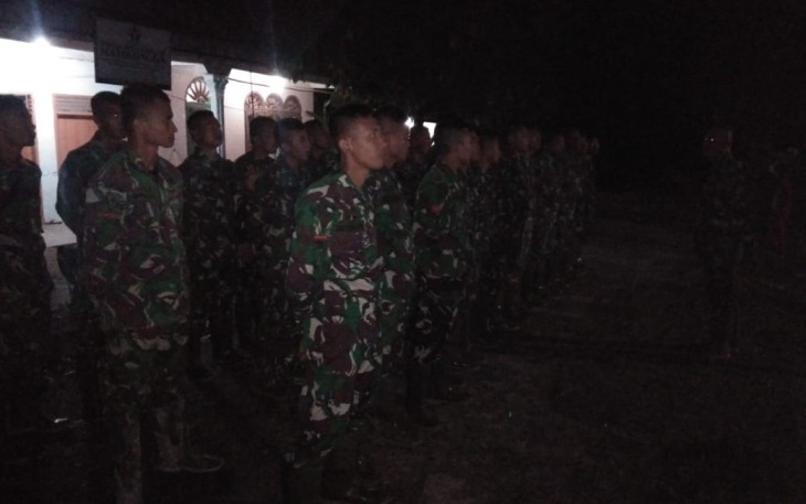 Satgas TMMD Kodim 0207/SML Tetap Laksanakan Apel Malam