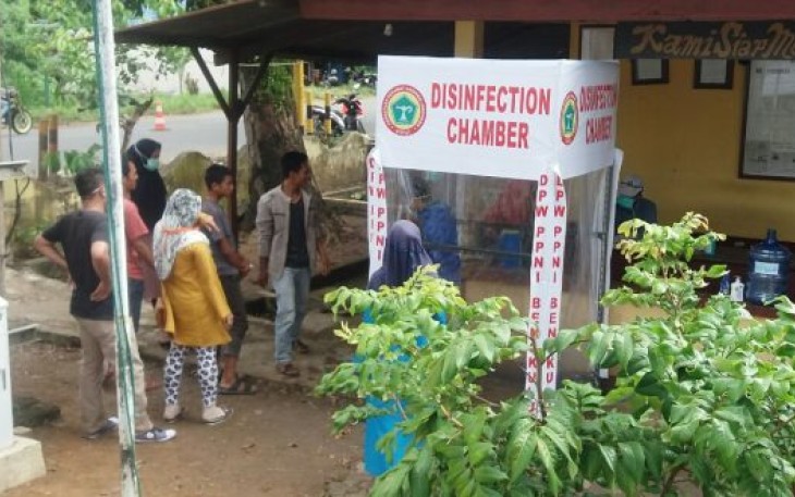Bilik Disinfektan Yang Disiapkan Bagi Pendatang Yang Akan Masuk ke Kota Bengkulu 