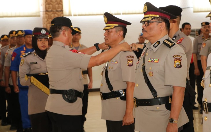 Kapolda Bengkulu Pimpin Sertijab Dir Reskrimsus dan Kabid Propam. (Foto :Tribratanewsbengkulu.com)