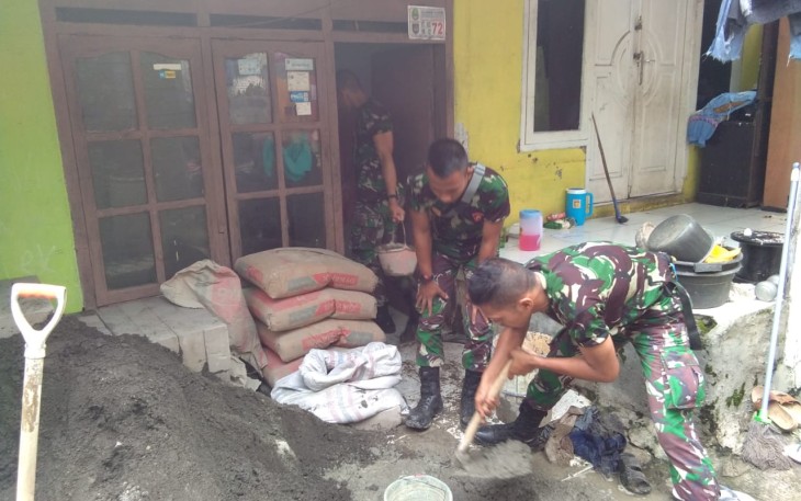 Rumah Alamsyah Direhab Satgas TMMD Kodim 0508/Depok