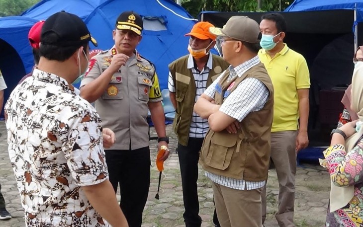 Kapolda Bengkulu saat monitoring posko perbatasan bersama gubernur dan danrem 041 Gamas