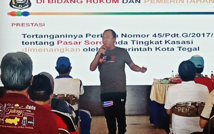 Wakil Wali Kota Tegal saat memaparkan capaian Satu Tahun Kinerja