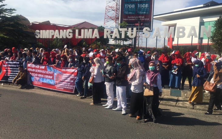 Dinkes Kota Bengkulu Bagikan Masker Gratis