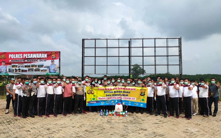 Polres Pesawaran Sapu Bersih Mako dan Tempat Umum