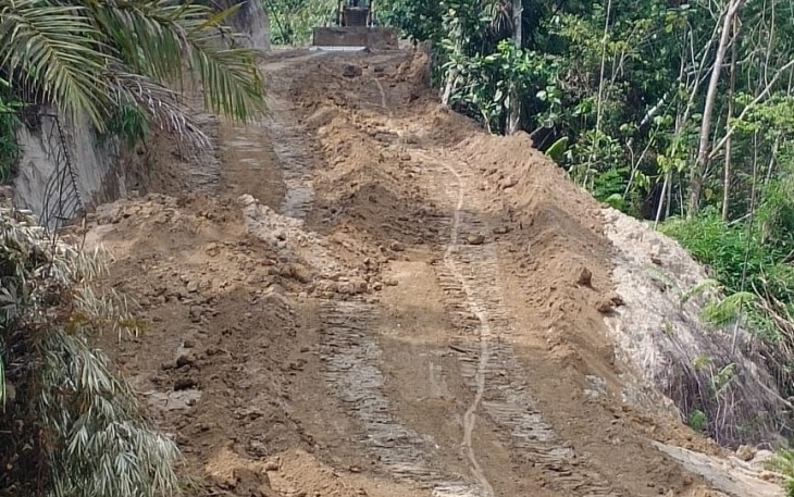 Pembukaan Jalan di Nagori Durian Banggal Diselesaikan Satgas TMMD