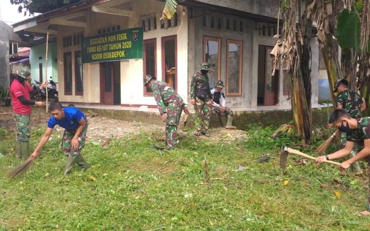 Pengurus DKM Mushola Al Mahri Apresiasi Satgas TMMD 107 Kodim 0508/Depok