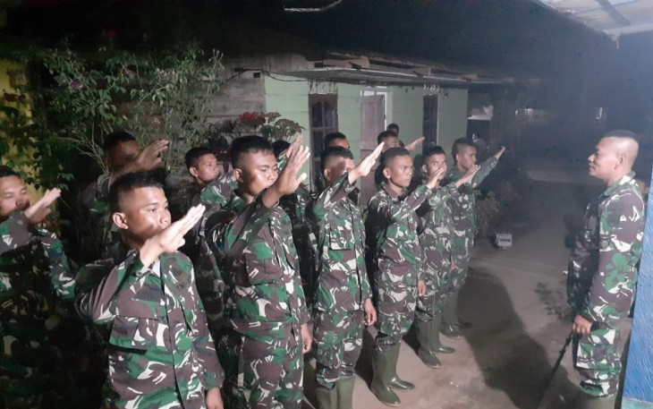 Apel Malam Satgas TMMD Kodim 0207/SML Tetap Ceria dan Semangat