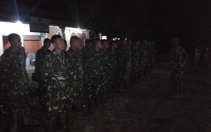 Satgas TMMD Kodim 0207/SML Tetap Laksanakan Apel Malam