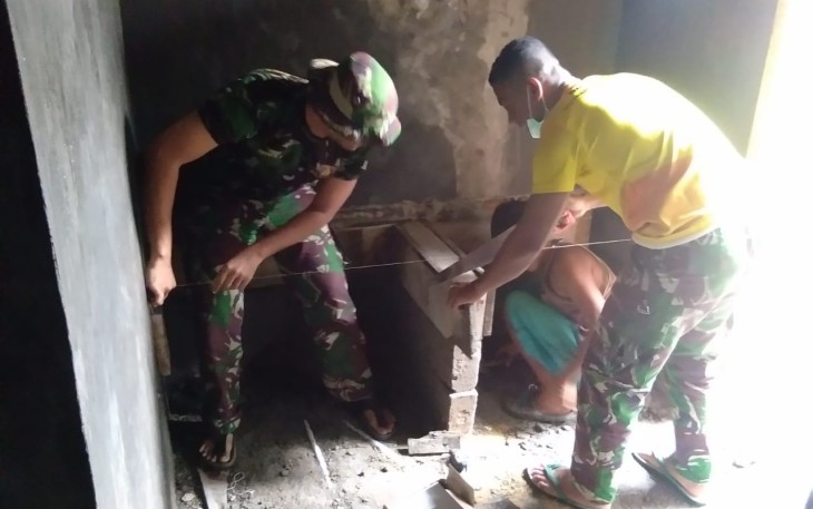 Alamsyah Dapat Kejutan dari Satgas TMMD 107 Kodim 0508/Depok