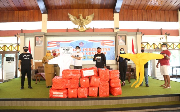 REI Kabupaten Tegal dan Pengusaha Muda Sumbang Ratusan APD