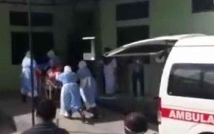 Pihak RSUD Aceh Singkil saat mengelar simulasi