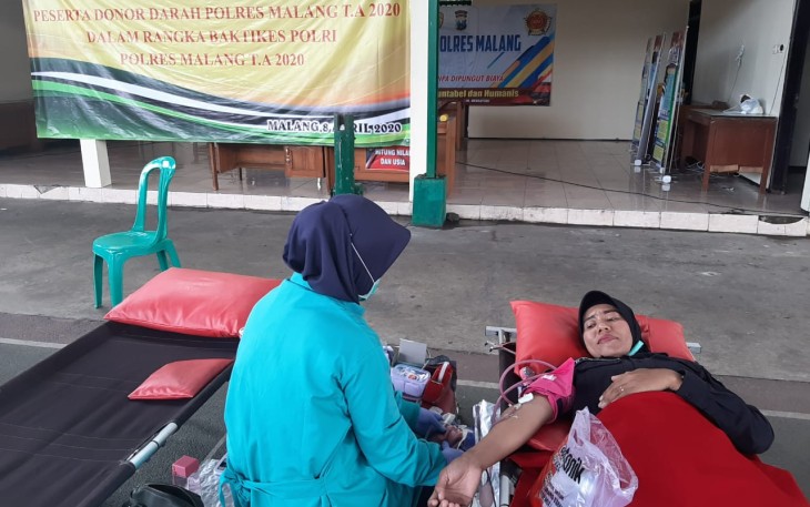 Polres Malang Laksanakan Donor Darah