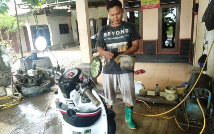 Cucian Motor di Mulyorejo Juga Terdampak Pembangunan Jalan TMMD Reguler di Pantirejo