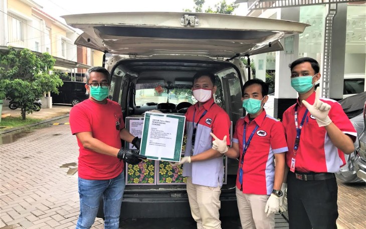 JNE Kirim 10 Ribu Masker untuk Paramedis Covid-19 ke Seluruh Indonesia