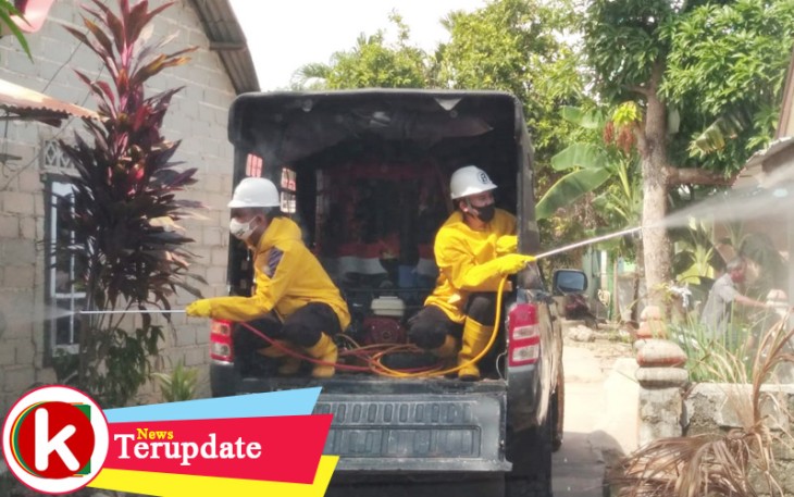 Tim pencegahan penyebaran Covid-19 Polda Kepri kembali Lakukan Penyemprotan Disinfektan di Kecamatan Nongsa