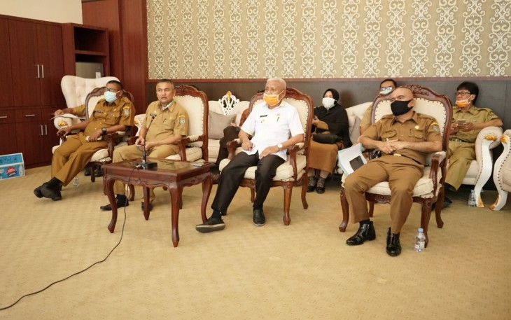 Bupati Asahan Lakukan Video Conferance Dengan Mendagri